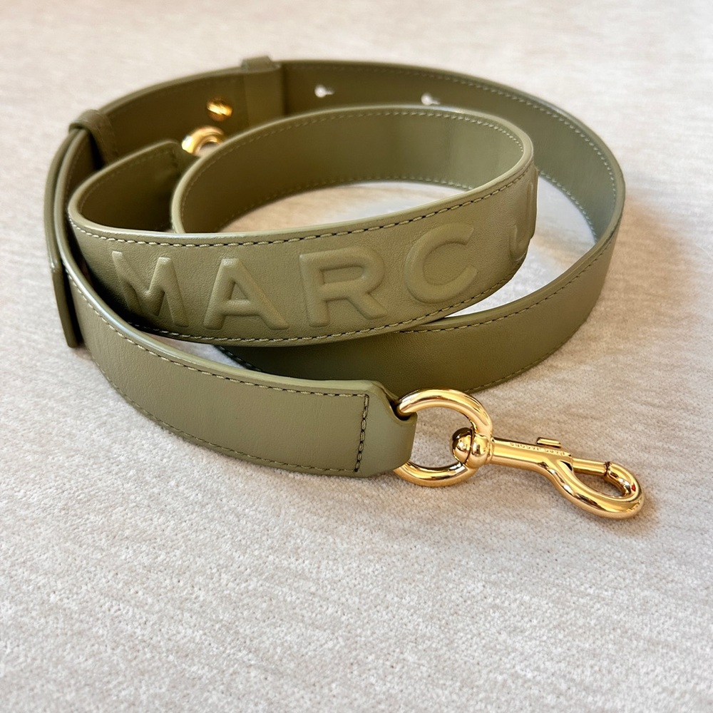 Marc Jacobs Moss Green Leather Strap with Gold Hardware